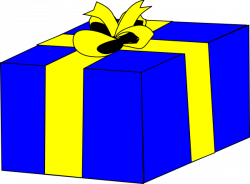Blue Present clip art Free Vector / 4Vector