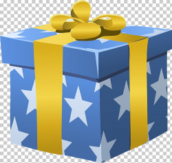 Gift Birthday , BIRTHDAY PRESENT, blue and white gift box ...