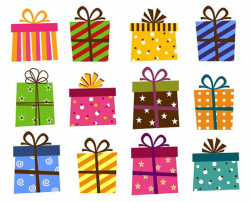 Giftbox Clip Art Present Boxes Clip Art Instant by ...