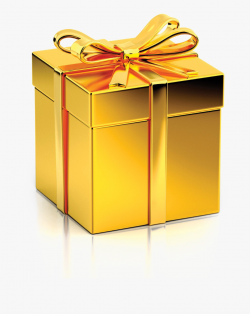 Golden Gift Png Clipart Background - Transparent Background ...