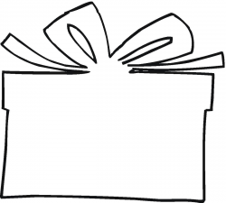 Christmas Present Outline Clipart #1 | Christmas present ...
