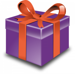 Free Clipart: Purple present orange ribbon | symbolicM
