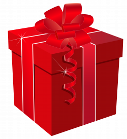 Red clipart present, Red present Transparent FREE for ...
