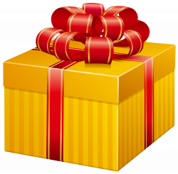 Yellow Present Box PNG Clip Art - Best WEB Clipart