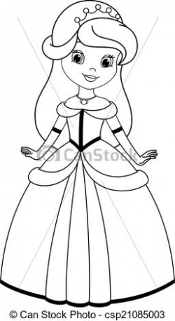 Princess clipart black and white » Clipart Station