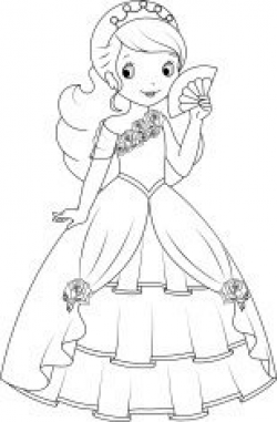 Black and white princess clipart 5 » Clipart Portal