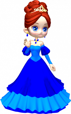 Princess in blue poser clipart by clipartcotttage on - Clipartix