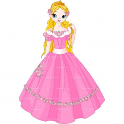 Cartoon princess clipart collection on pink princess cartoon ...