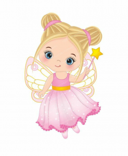 Little Fairy Clipart - Vector Fairy Clipart, Princess Clipart, Fairy ...