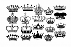 Crown Silhouette, Crown clipart, Royal Crown clip art, King crown ...