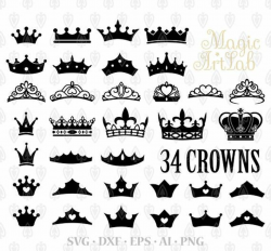 Crown svg file, Tiara svg, Crown vector, Crown cut, Princess crown ...