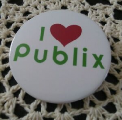 Details about Collectible Publix Supermarket I Love Publix Button Pin Red  Heart