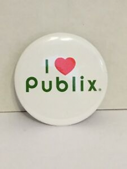 Details about Publix Supermarket I Love Publix Button Pin w/Red Heart  Collectible