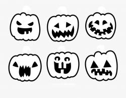 Pumpkin Black And White Happy - Pumpkin Halloween Black And ...