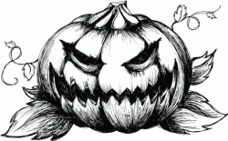 Scary Jack O\'Lantern vector art illustration | Halloween ...