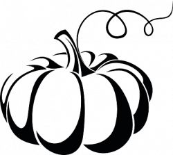 Pumpkin Black And White Autumn Clip Art Transparent Png - AZPng