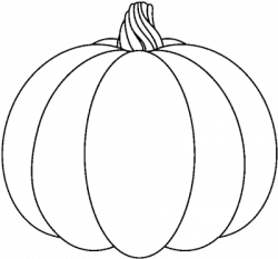 Pumpkin Clipart Black And White Preview Transparent Png - AZPng