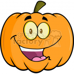 6642 Royalty Free Clip Art Happy Halloween Pumpkin Cartoon Mascot ...