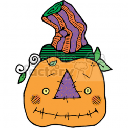 Whimsical pumpkin wearing a hat clipart. Royalty-free GIF, JPG, PNG ...