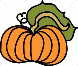 Whimsical Country Pumpkin | Harvest Day Clipart