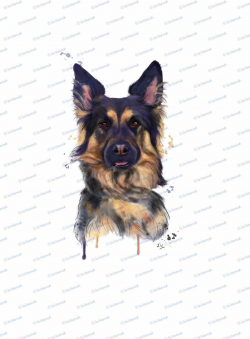 Dog clipart digital art Printable art German Shepherd clipart dog ...