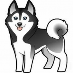 Cute Husky Clipart | Dogs: | Alaskan husky, Cute husky, White ...