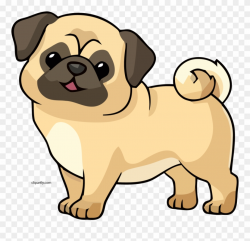 Navajowhite Color Dog Cute Chibi Clipart Png - Dog Clipart Pug ...