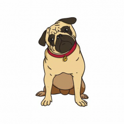 Abstract Illustration of A Cute Puppy Pug premium clipart ...