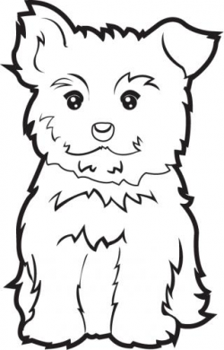 Puppy clipart black and white 6 » Clipart Station
