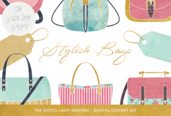 Bag Collection Clipart Set - Fashion & Style - Shopping Bags - Label Clipart