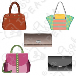 Fashion Bag Clipart, Handbag Clipart, Commercial Use Clipart ...