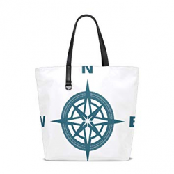 Amazon.com : East Clipart Compass Map Tote Bag Purse Handbag ...
