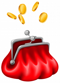 Purse with Coins Clipart | Gallery Yopriceville - High ...