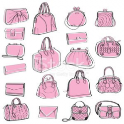 Pink bags and purses Clipart Image | +1,566,198 clip arts