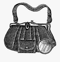 Purse Clipart Vintage - Vintage Handbag Png #1458811 - Free ...