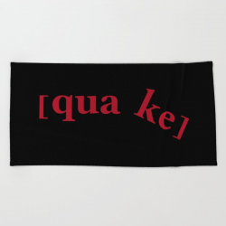 Quake Logo Beach Towel by thehalliwellones