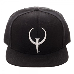Amazon.com: Bioworld Black Quake Embroidered Logo Snapback ...