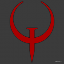 Quake logo (red) | Art Print