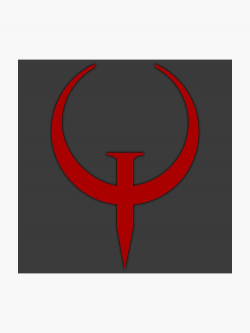 Quake logo (red) | Photographic Print