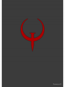 Quake logo (red) | Spiral Notebook