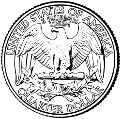 Back Of Quarter Clipart Black And White | Letters Example ...