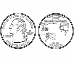 Quarter Front And Back Clipart