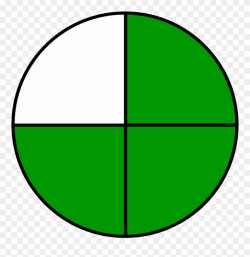Quarter Clipart Three - Three Quarter Of A Circle - Png ...