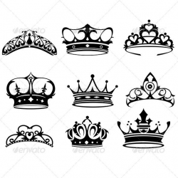 Crown Icons aristocracy, black, clip-art, clipart ...