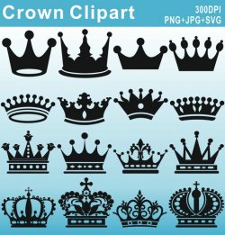 Crown Silhouettes Clipart, Royal Crown Clipart, Crown ...