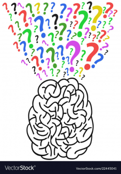 Brain with question mark