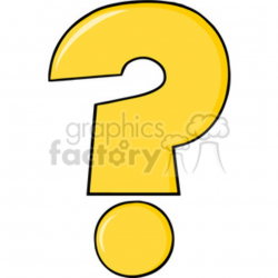 6248 Royalty Free Clip Art Cartoon Yellow Question Mark clipart.  Royalty-free clipart # 389299