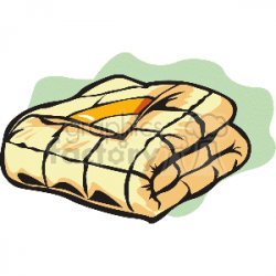 folded blanket clipart. Royalty-free clipart # 147516