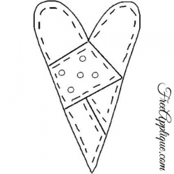 Heart Shapes - Heart Patterns for Applique - FreeApplique.com