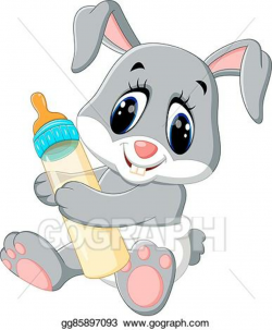 Vector Stock - Cute baby rabbit. Clipart Illustration gg85897093 ...